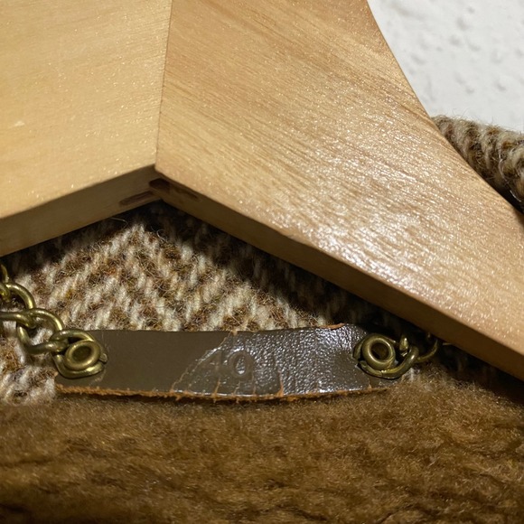 McGregor Vintage Herringbone Wool Blend Fur Lined Winter‎ Overcoat Mens 40 Med - Picture 3 of 10